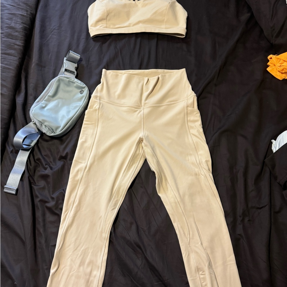 Prosecco lululemon set and belt bag.